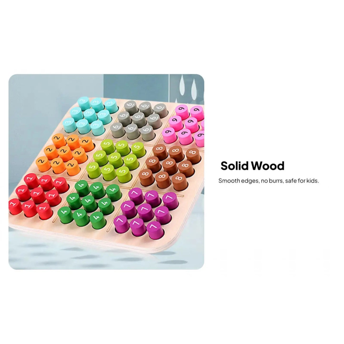 Wooden Sudoku Puzzles Board Game For Adults Brain Teasers