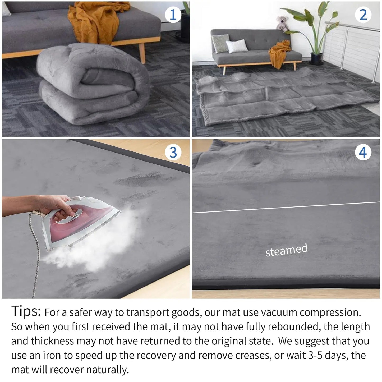 Huloosleep Baby Play Mat Foam Anti Fall Cushion Rug
