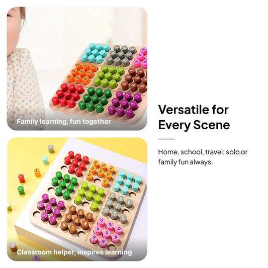 Wooden Sudoku Puzzles Board Game For Adults Brain Teasers