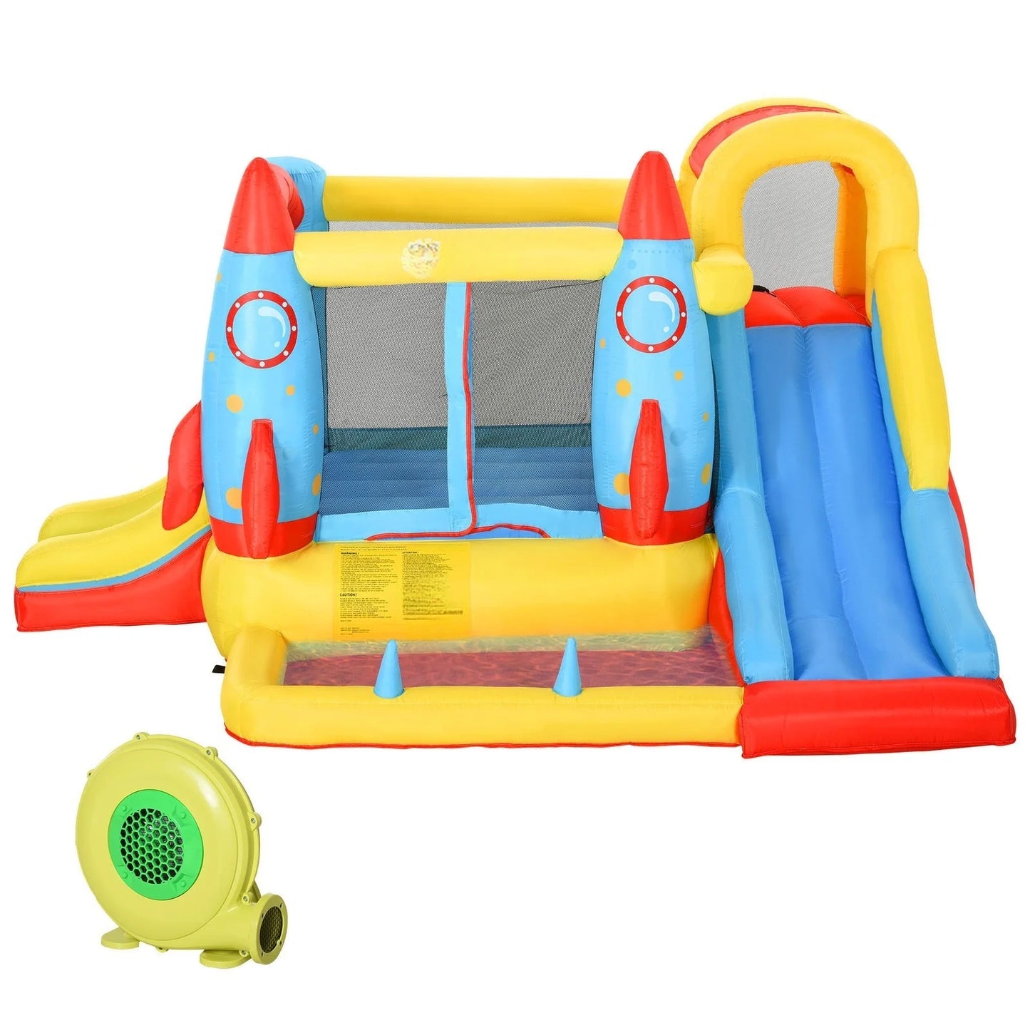 10.8 Feet x 8.7 Feet x 6.1 Feet Outdoor Inflated Castle for Climbing Sliding and Bouncing
