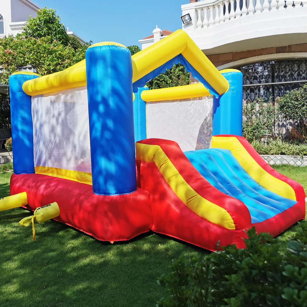 Yard Inflatable Jumping Castle With Blower 3.6x2.7x2.4 Meter Bounce House For Kids With Slide 21KG Global Shipping