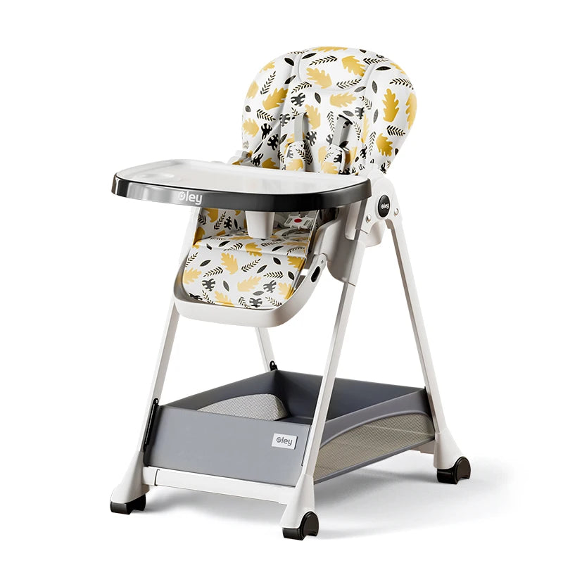 Multifunctional Foldable Baby High Chair Adjustable Height Feeding Chair Toddler Play Chair
