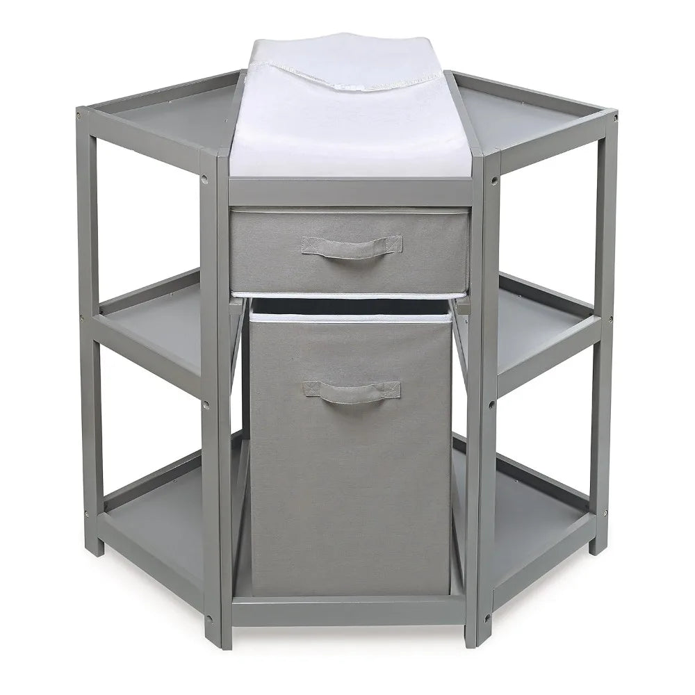 Corner Baby Changing Table Space Saving Diaper Station Pad