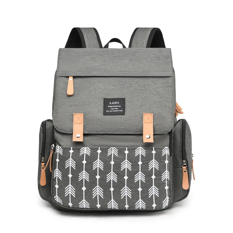 2022 Fashion New Baby Diaper Bag Backpack Multifunctional Organizer with Thermal Milk Bottle Bag for Moms