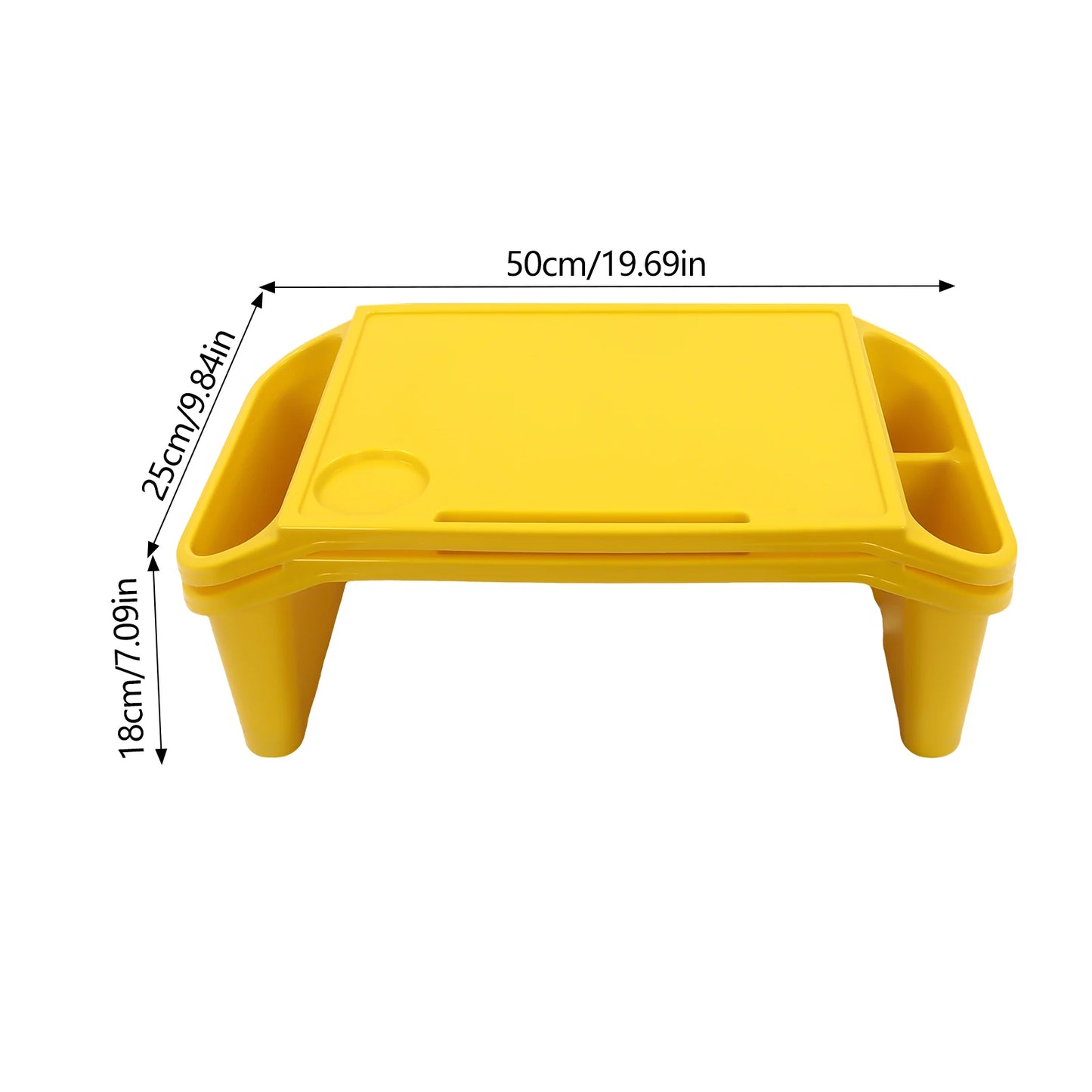 6 Pcs Red Green Yellow Kids Lap Table With Side Storage