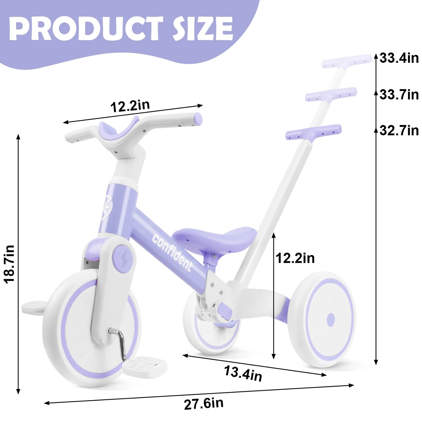 Toddler Tricycle For 1 To 3 Year Old Boy And Girl Best Birthday Gift For Baby Balance Training Bike Non Slip Tires Safety