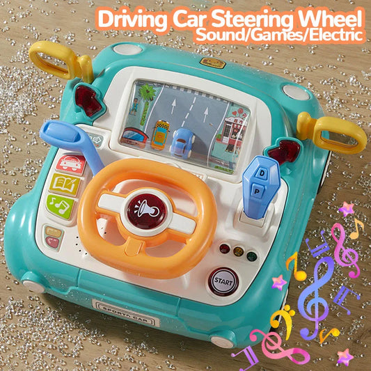 Baby Electric Driving Car Steering Wheel Toy 0 to 36 Months