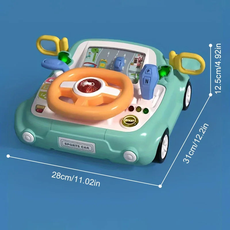 Baby Musical Steering Wheel Toy for Pretend Driving Play