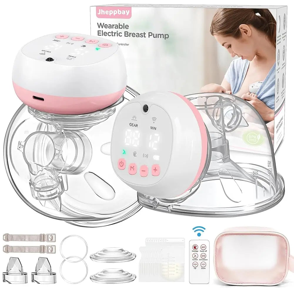 2 Pcs Electric Wearable Breast Pump USB Rechargeable Silent Milk Extractor Automatic Milker for Comfortable Breastfeeding