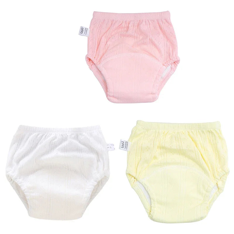 3 Pack Newborn Training Pants Cotton Washable Nappies