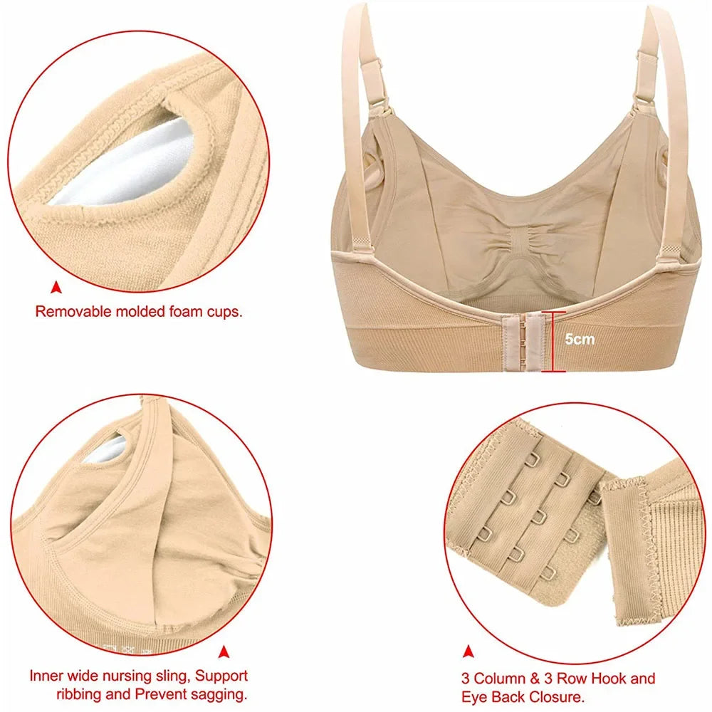 Breastfeeding Nursing Bras Wirefree Maternity For Pregnant