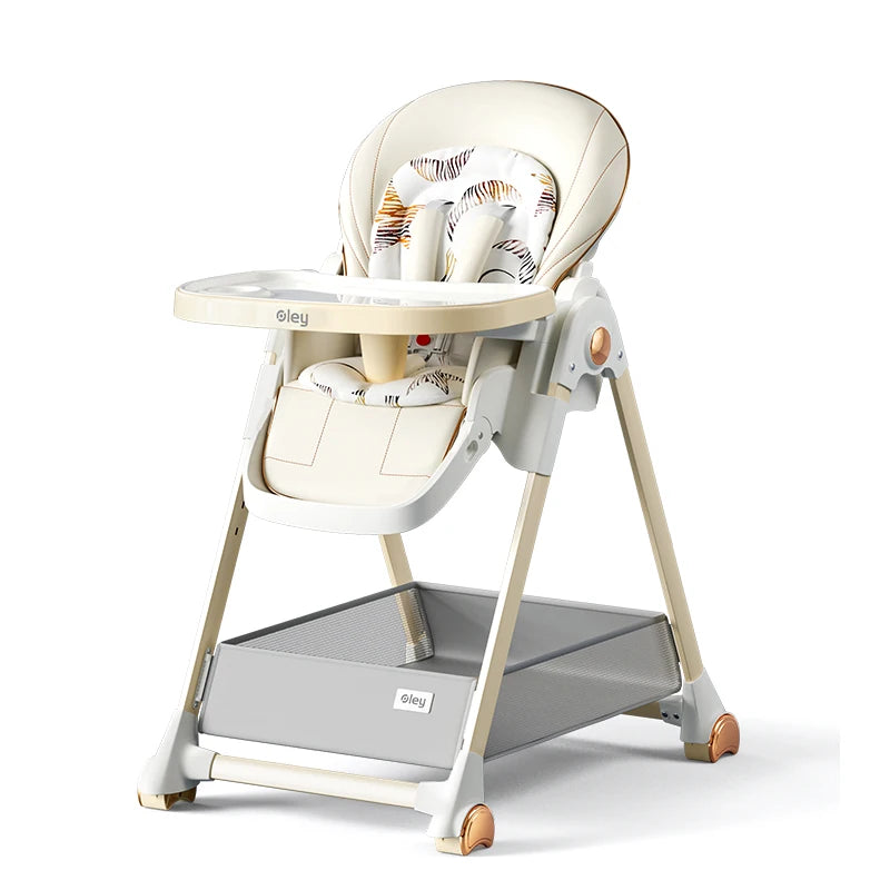 Multifunctional Foldable Baby High Chair Adjustable Height Feeding Chair Toddler Play Chair