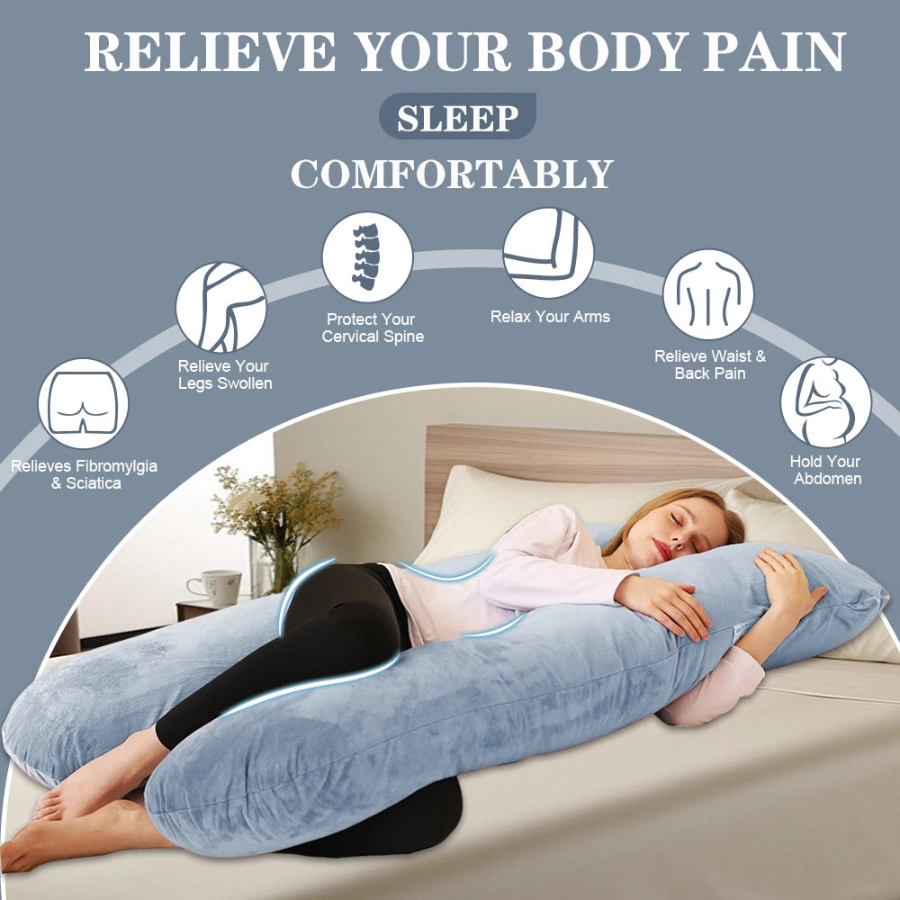 U Shape Pregnancy Pillow For Sleeping Large Body Pillow