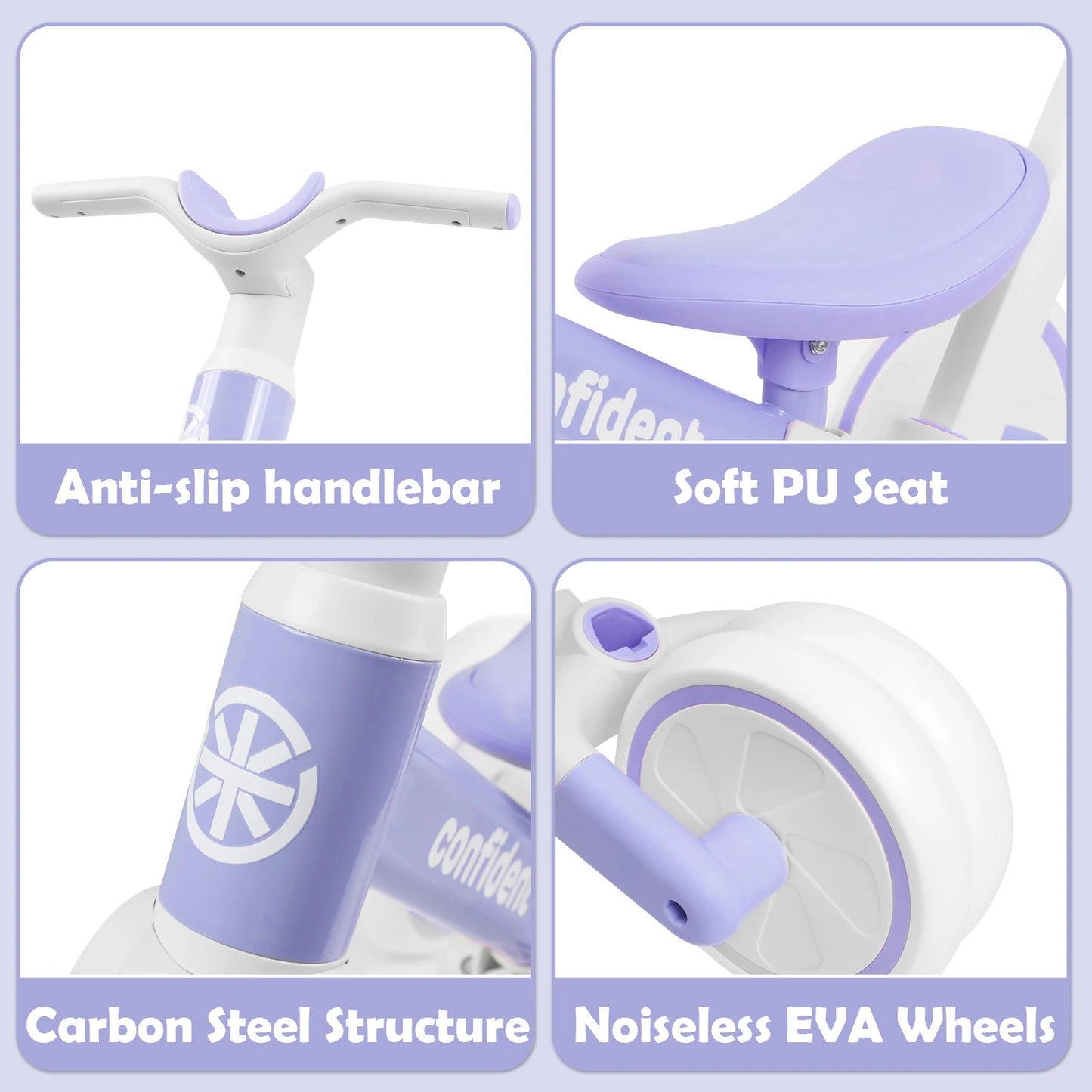 Toddler Tricycle For 1 To 3 Year Old Boy And Girl Best Birthday Gift For Baby Balance Training Bike Non Slip Tires For Kids Safety