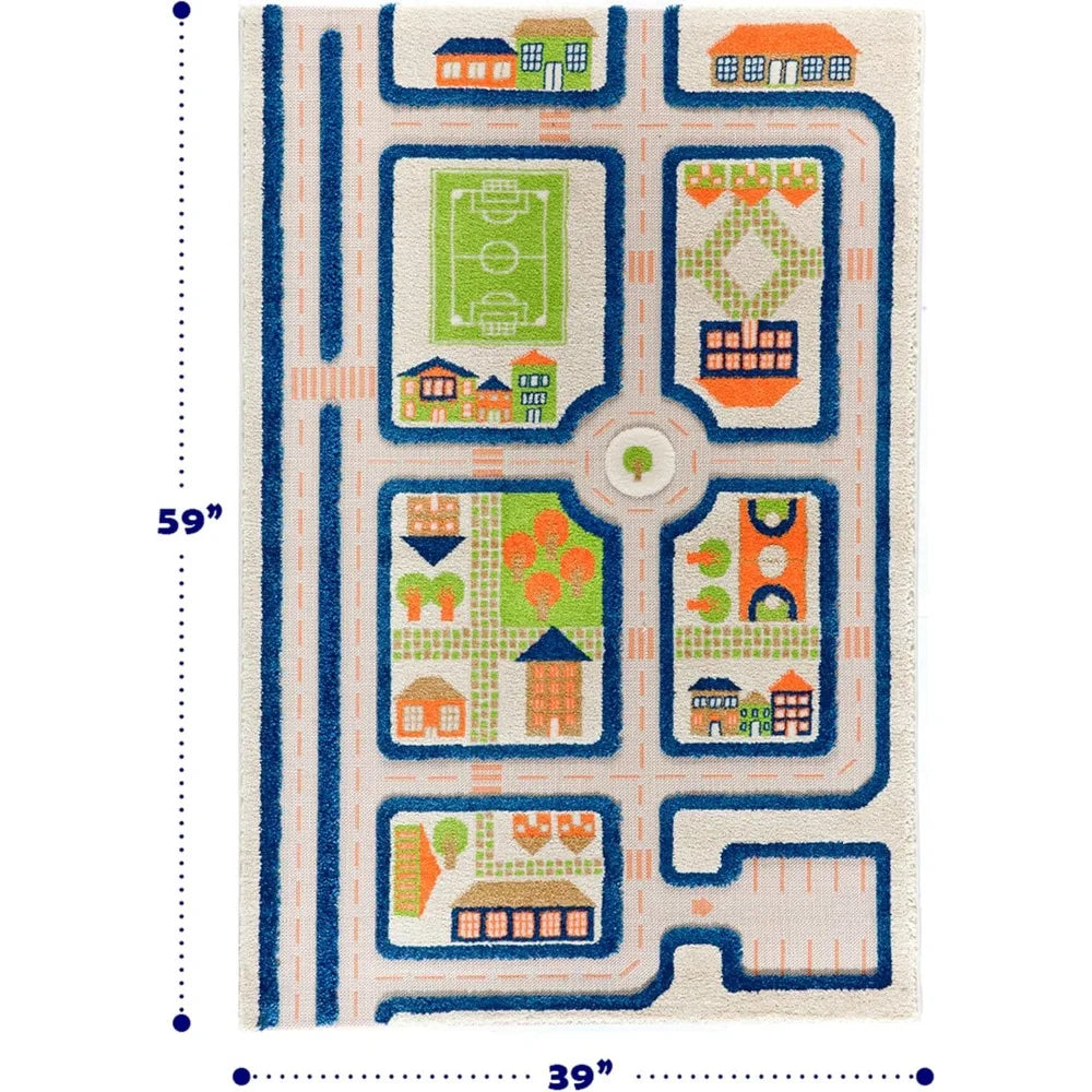3D Play Carpets For Kids Educational Rug 59 By 39 Inches