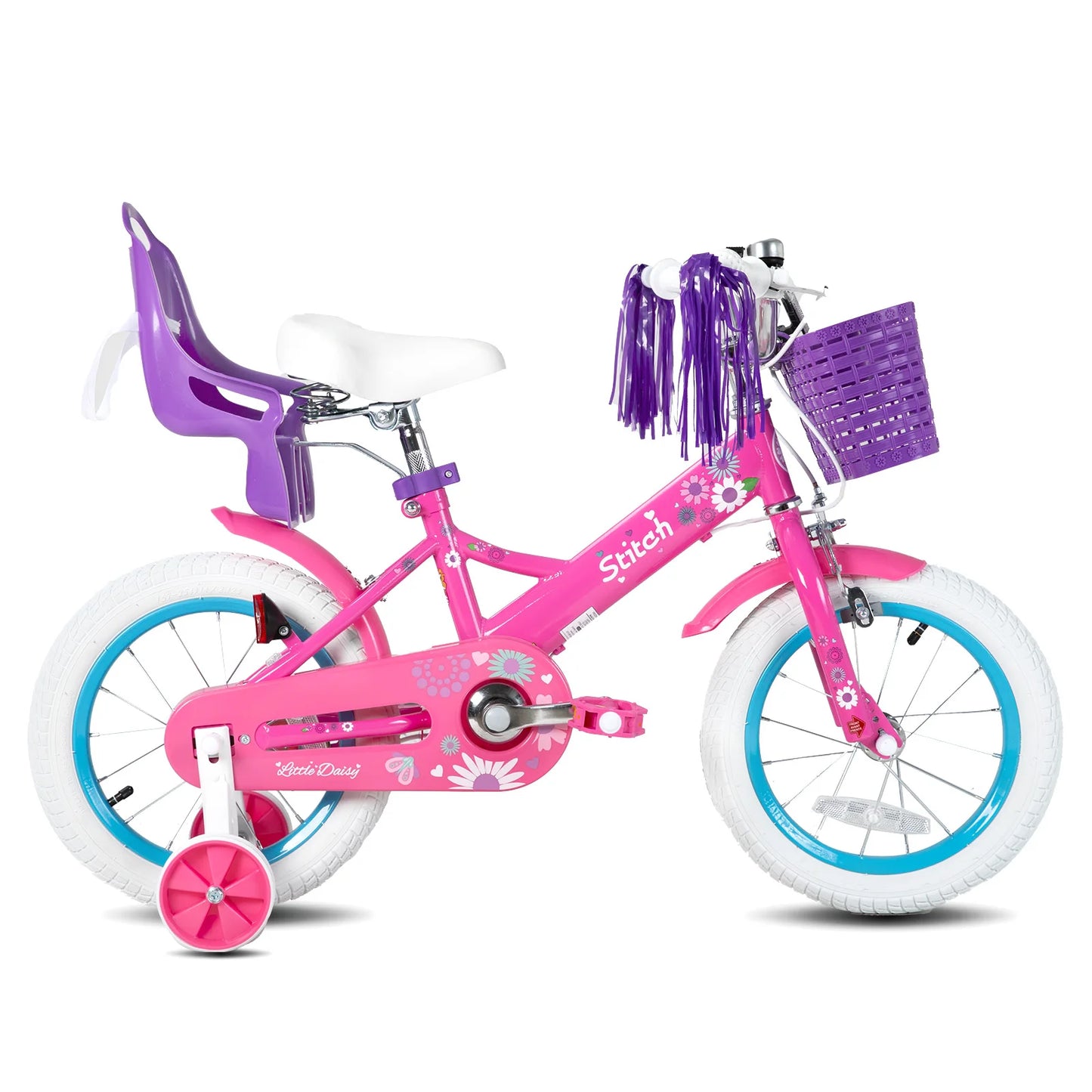 Stitch Daisy Girls Bike 12 14 16 Inches Doll Seat Ages 2 7