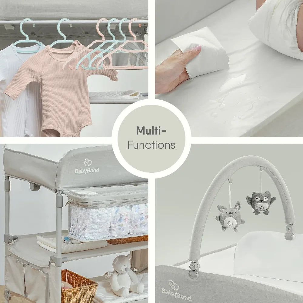 Portable Foldable Baby Changing Table Dresser Waterproof