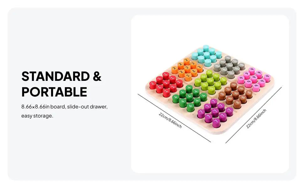 Wooden Sudoku Puzzles Board Game For Adults Brain Teasers