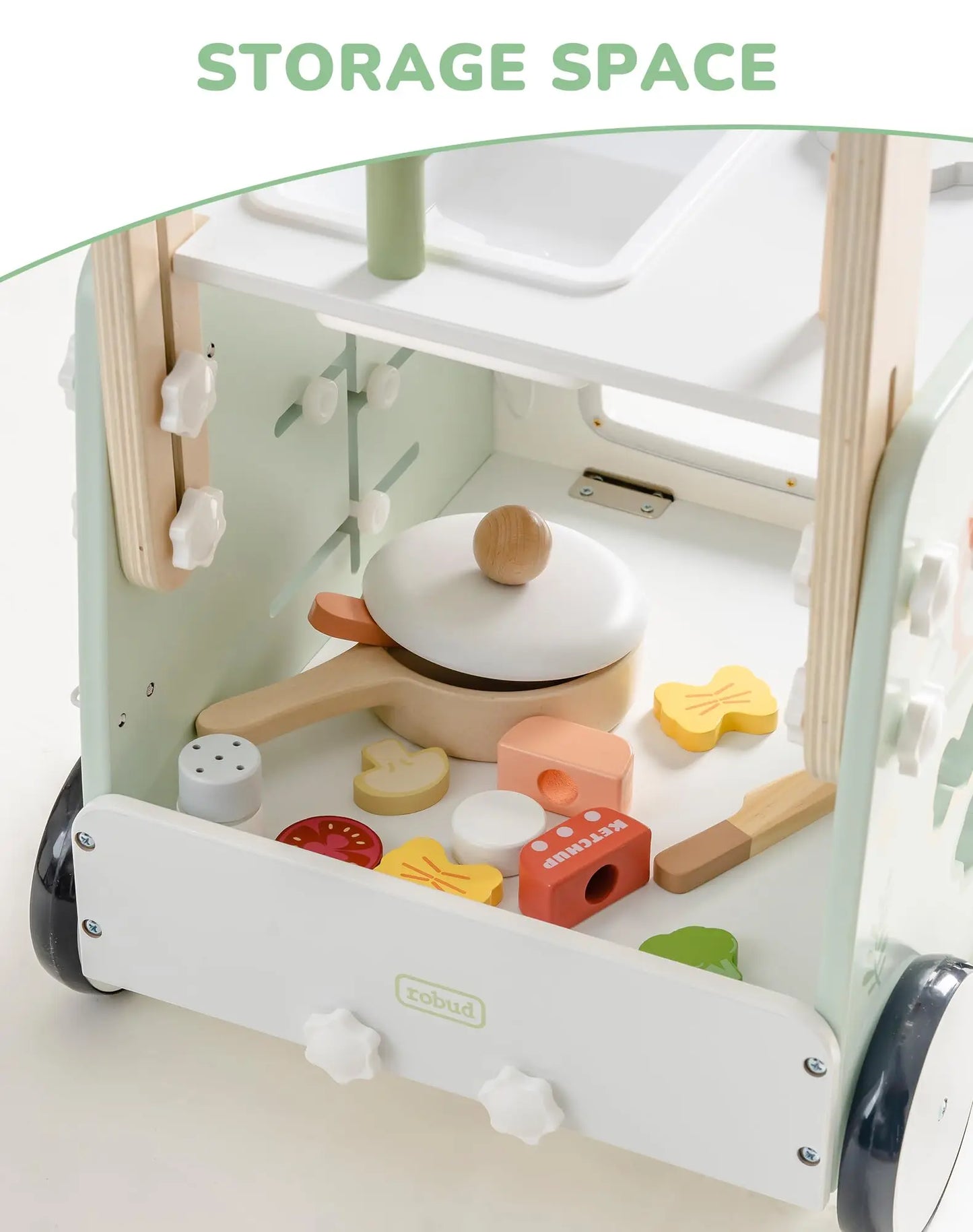 Robud Wooden Push Walker Montessori For 1 Year Olds
