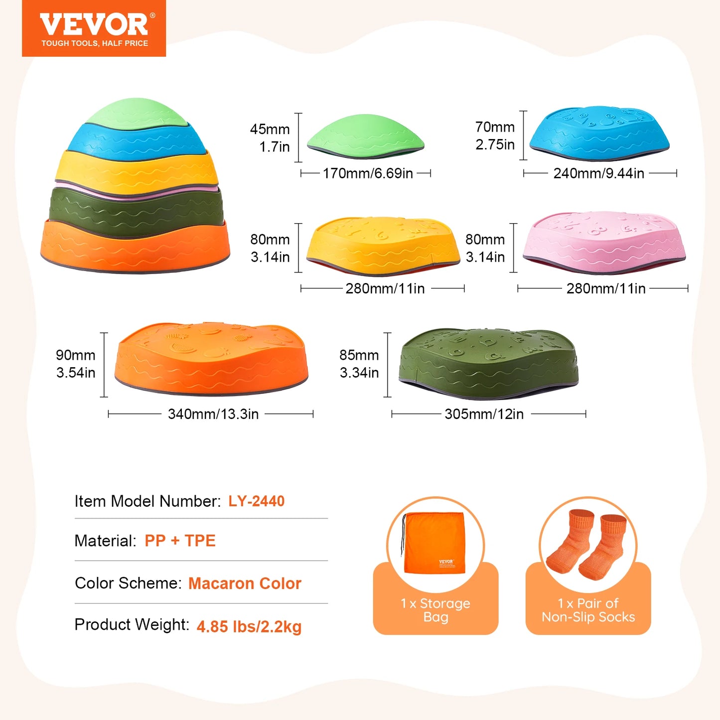 SucceBuy Balance Stepping Stones Kids Indoor Outdoor Play