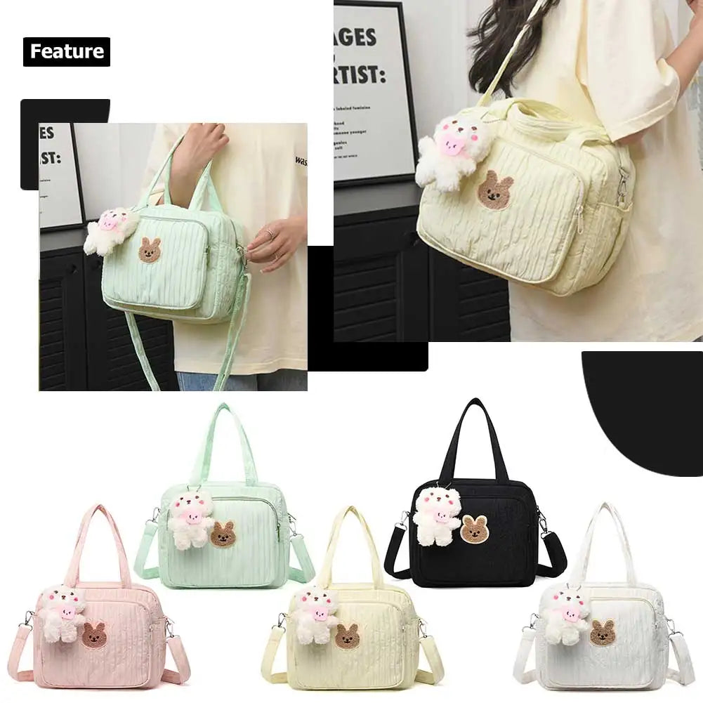 Nappy Maternity Diaper Bag With Pendant Cartoon Tote