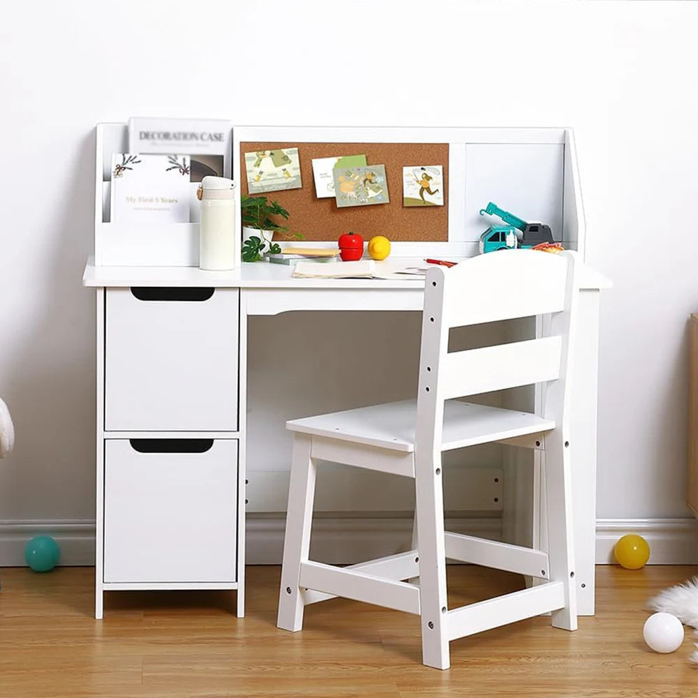 Kids Study Desk and Chair Set with Storage Ages 3 to 8