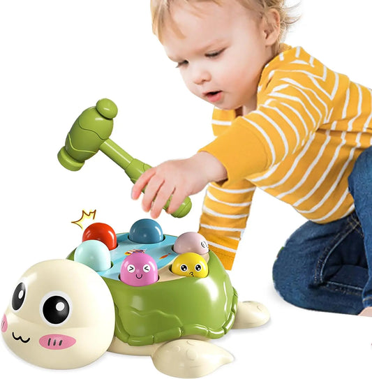 2pc/1pc interactive turtle hammer toys, educational colorful shape sorting game, durable other material construction, suitable f