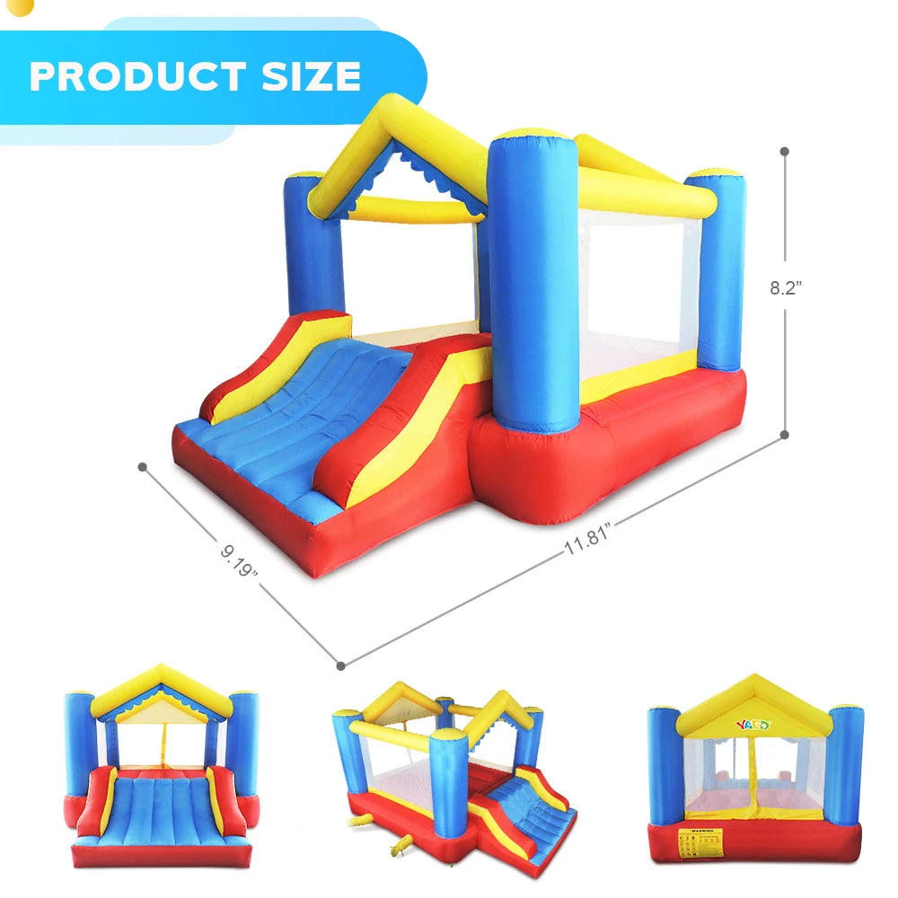 Yard Inflatable Jumping Castle With Blower 3.6x2.7x2.4 Meter Bounce House For Kids With Slide 21KG Global Shipping