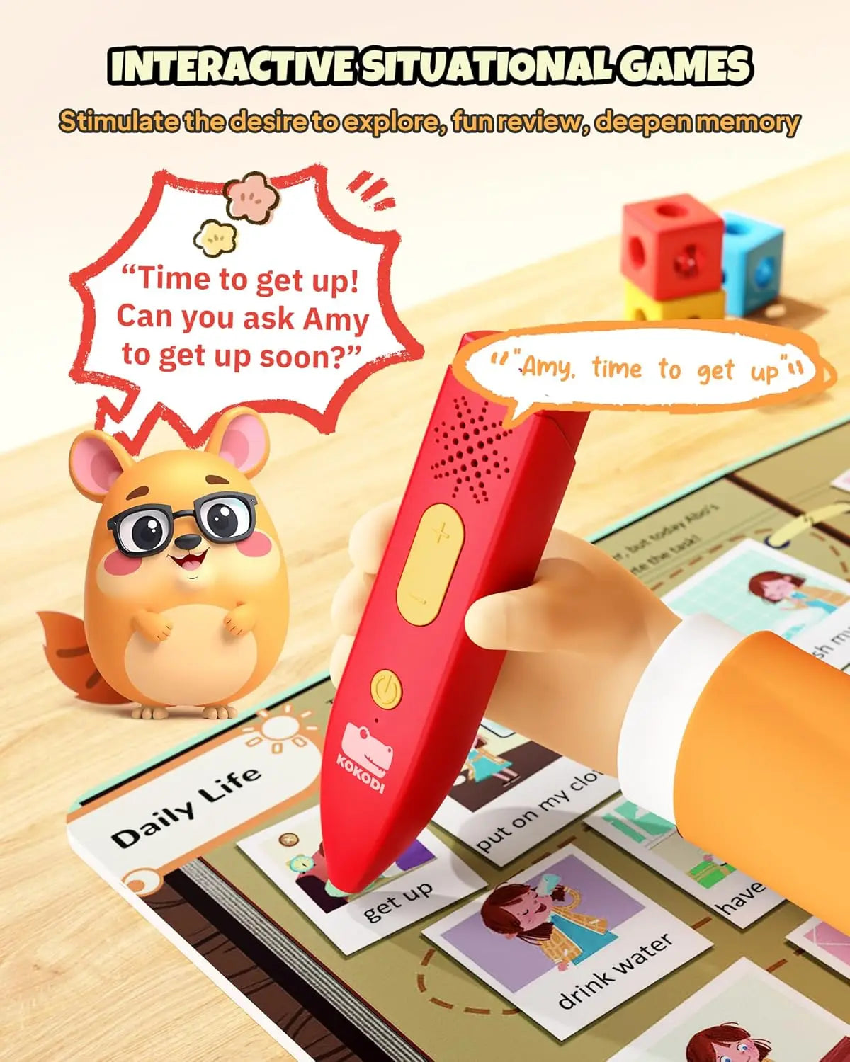 Talking Pen Books Sets Interactive Audio Sound Books Kids Learning Electronic Toys for Boys and Girls Autism Sensory Games