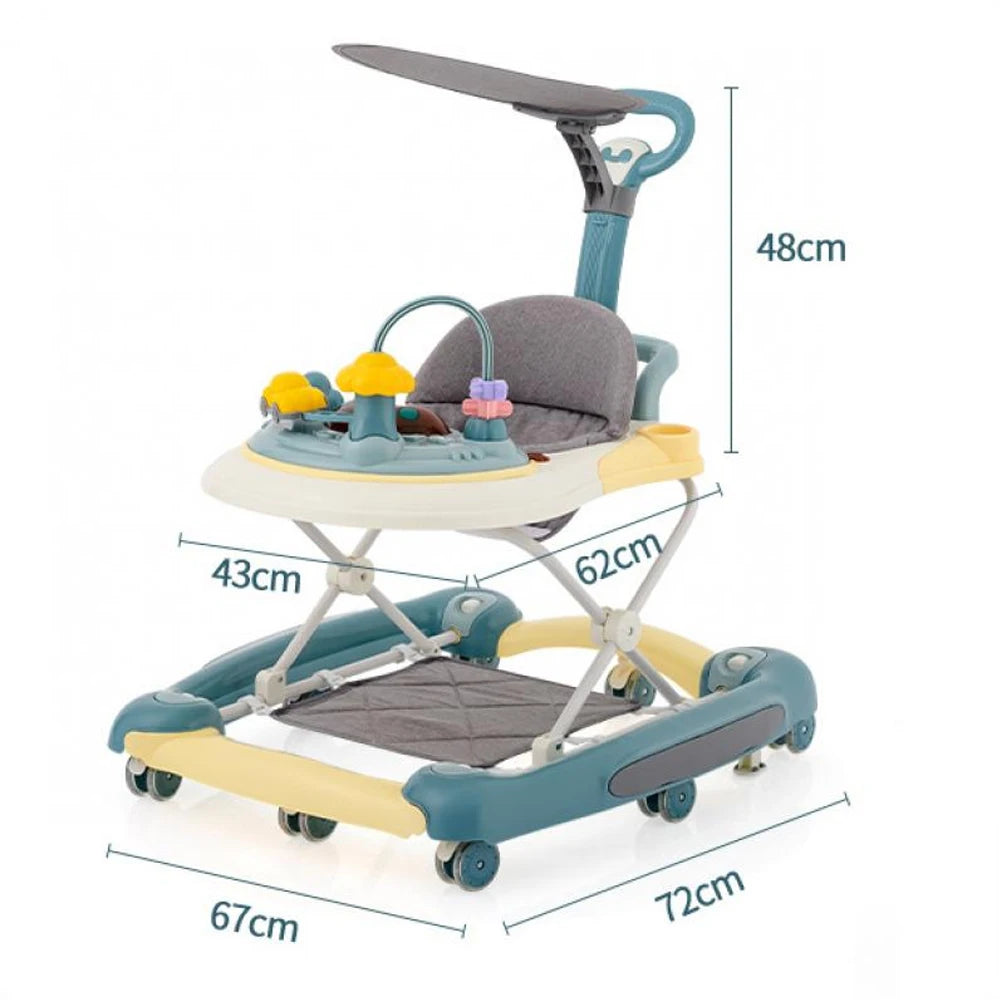 Foldable Baby Walker With Universal Wheels Learning Start