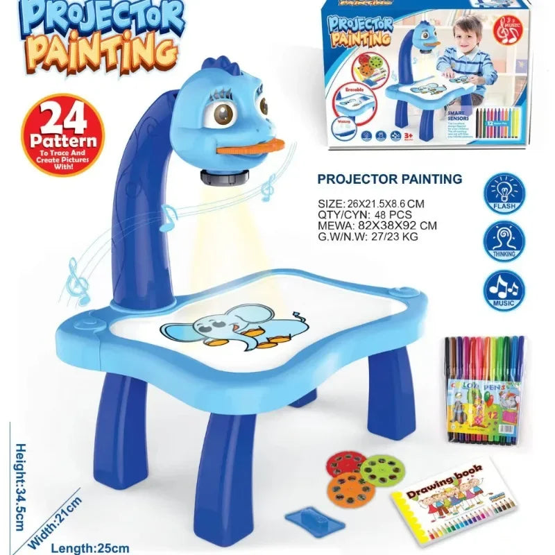 Led Light Projector Art Table Toy For Kids 3 To 6 Learning