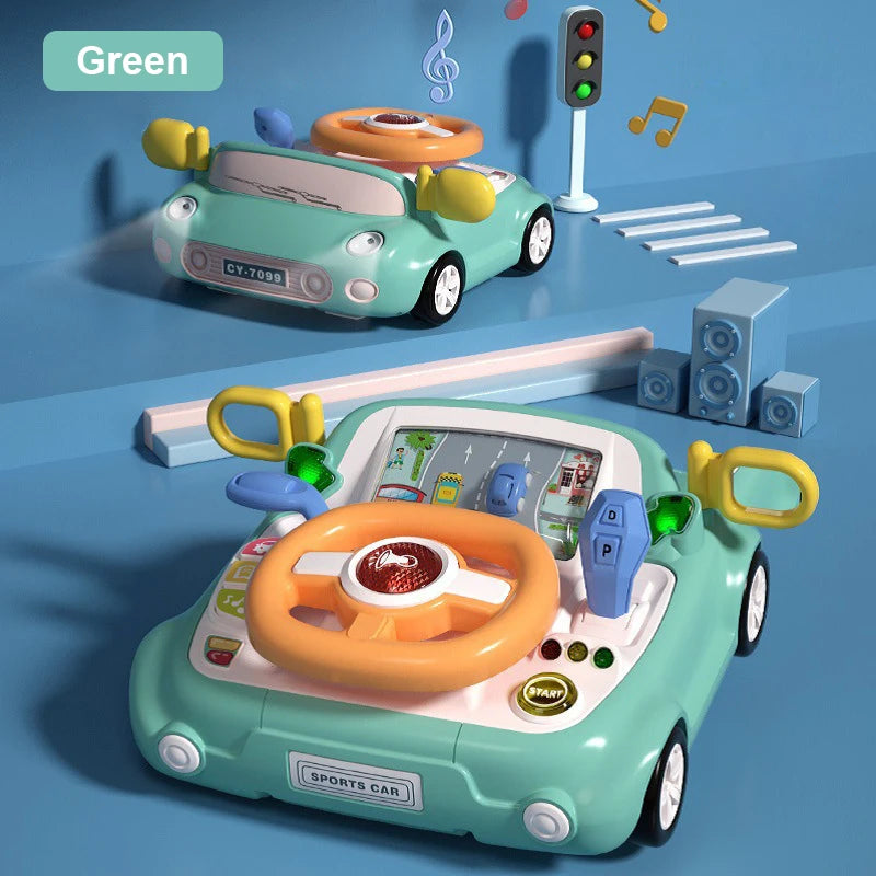 Baby Electric Driving Car Steering Wheel Toy 0 to 36 Months