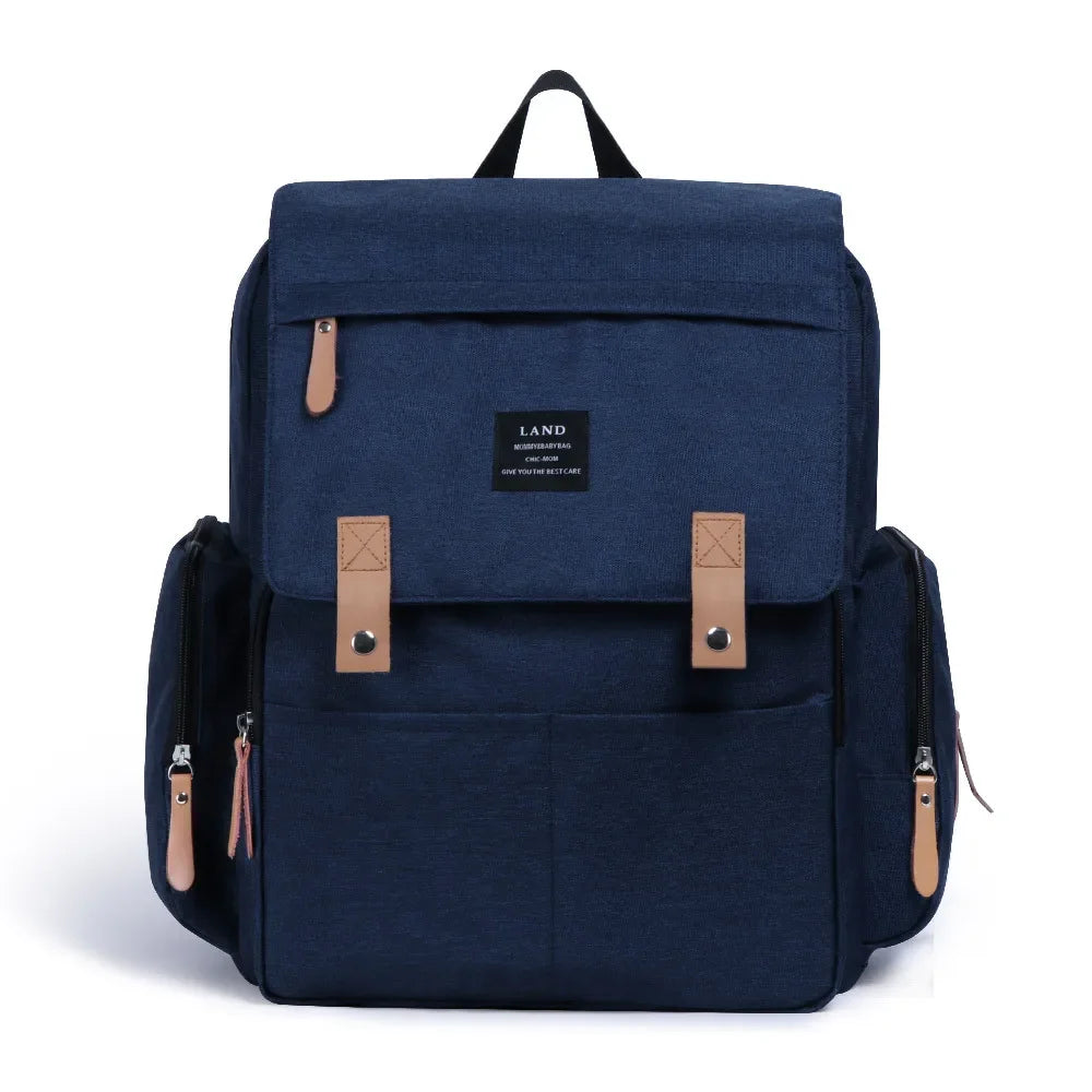 2022 Fashion New Baby Diaper Bag Backpack Multifunctional Organizer with Thermal Milk Bottle Bag for Moms