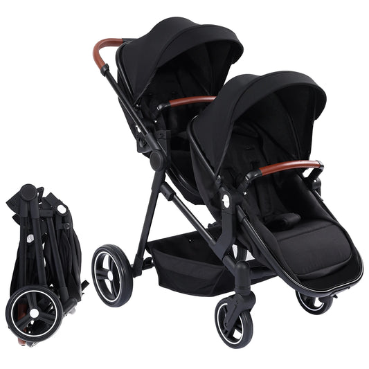Double Tandem Stroller for Infants and Toddlers Non Foldable