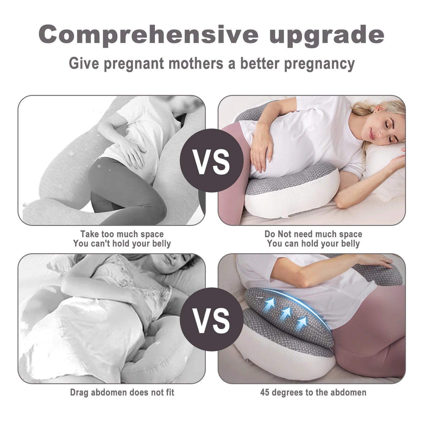 Pregnancy Pillow for Side Sleeping Waist Support for Pregnant Women