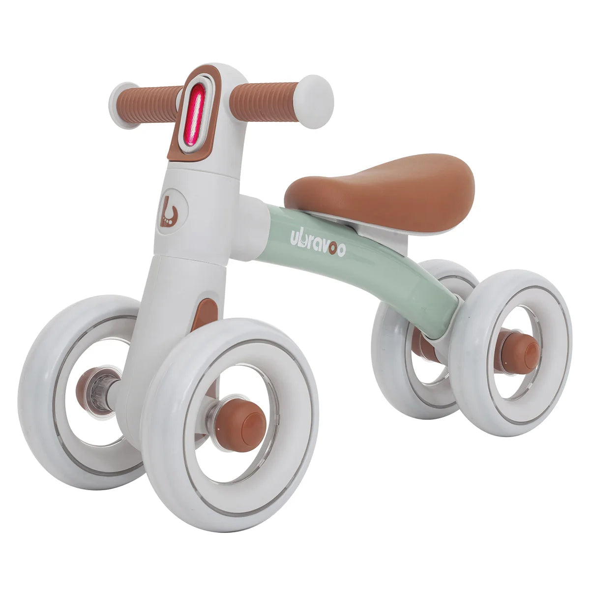 Ubravoo Baby Slide Balance Bike for 12 to 24 Months with 3 Mode Headlight and 4 Transparent Silence Wheels Riding Toys Birthday Gifts