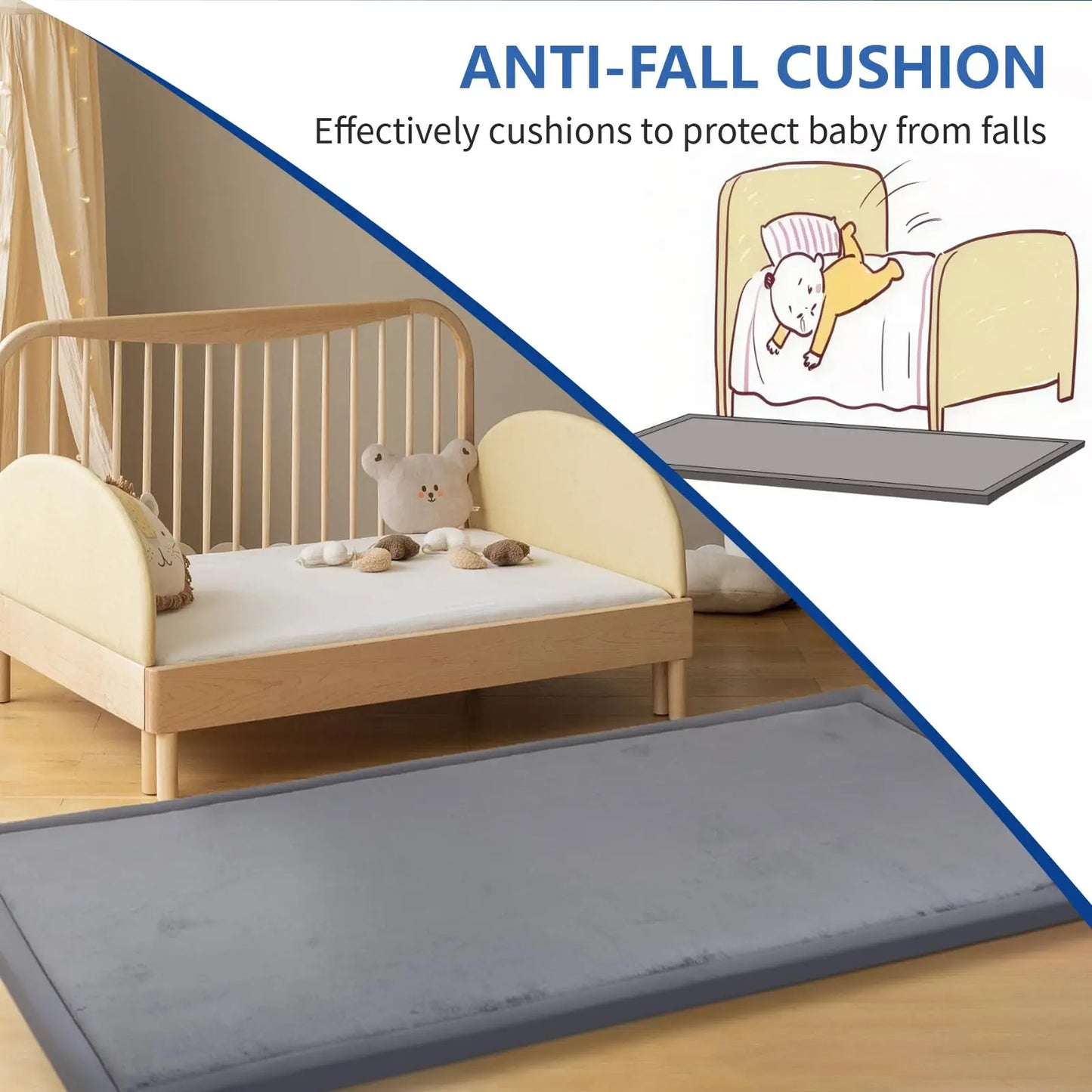 Huloosleep Baby Play Mat Foam Anti Fall Cushion Rug