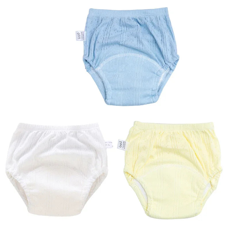 3 Pack Newborn Training Pants Cotton Washable Nappies
