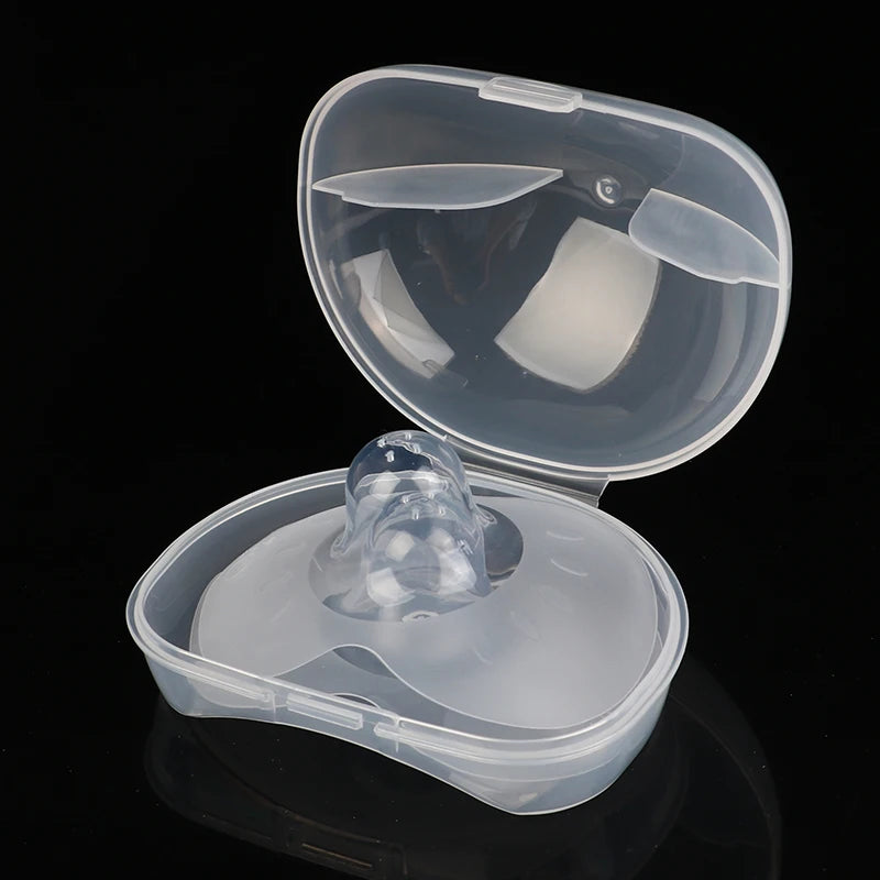 2 Pack Silicone Nipple Protectors For Breastfeeding Case