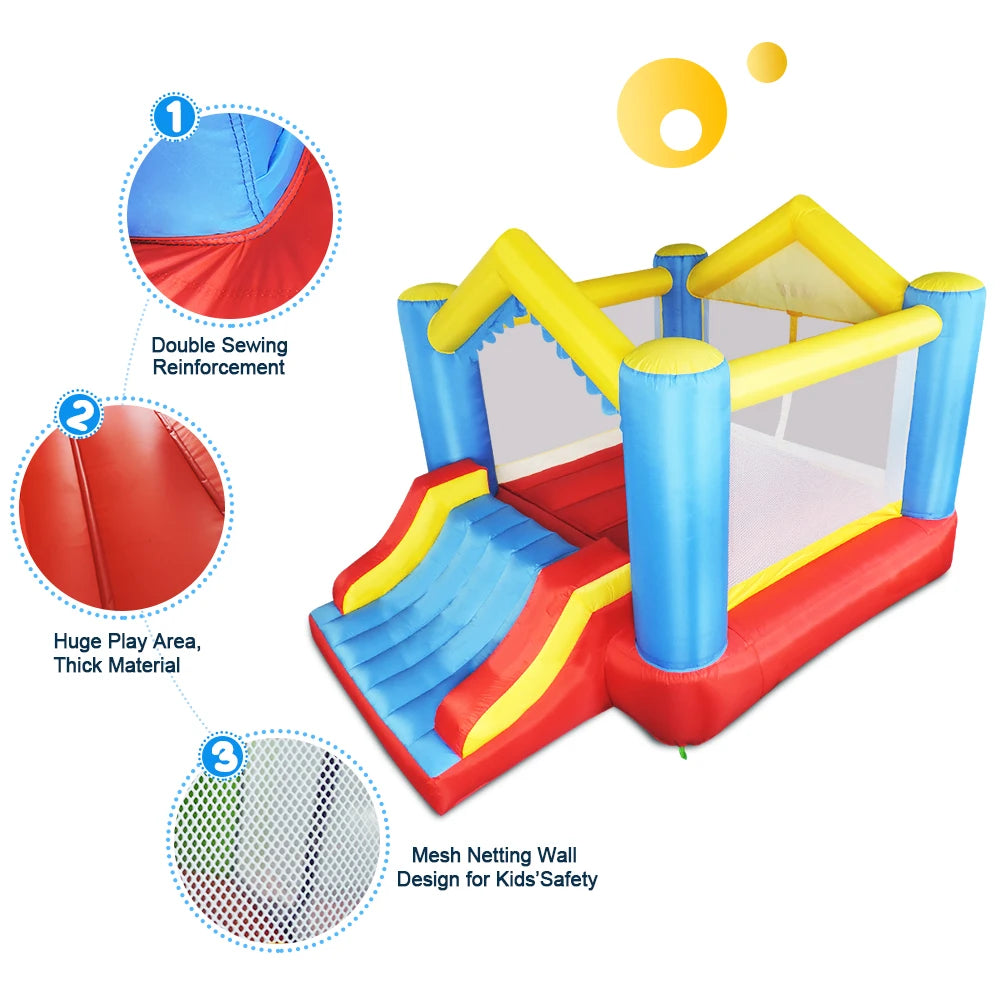 Yard Inflatable Jumping Castle With Blower 3.6x2.7x2.4 Meter Bounce House For Kids With Slide 21KG Global Shipping