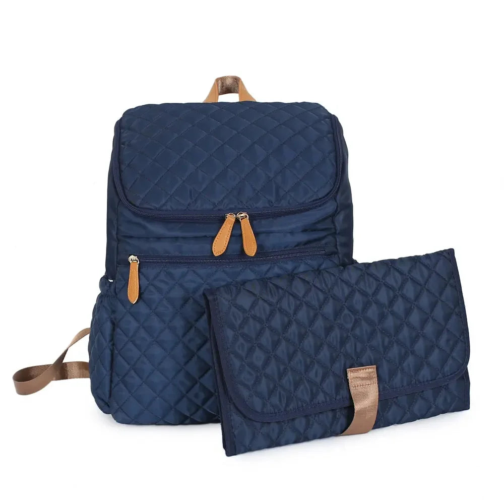 2022 Fashion New Baby Diaper Bag Backpack Multifunctional Organizer with Thermal Milk Bottle Bag for Moms