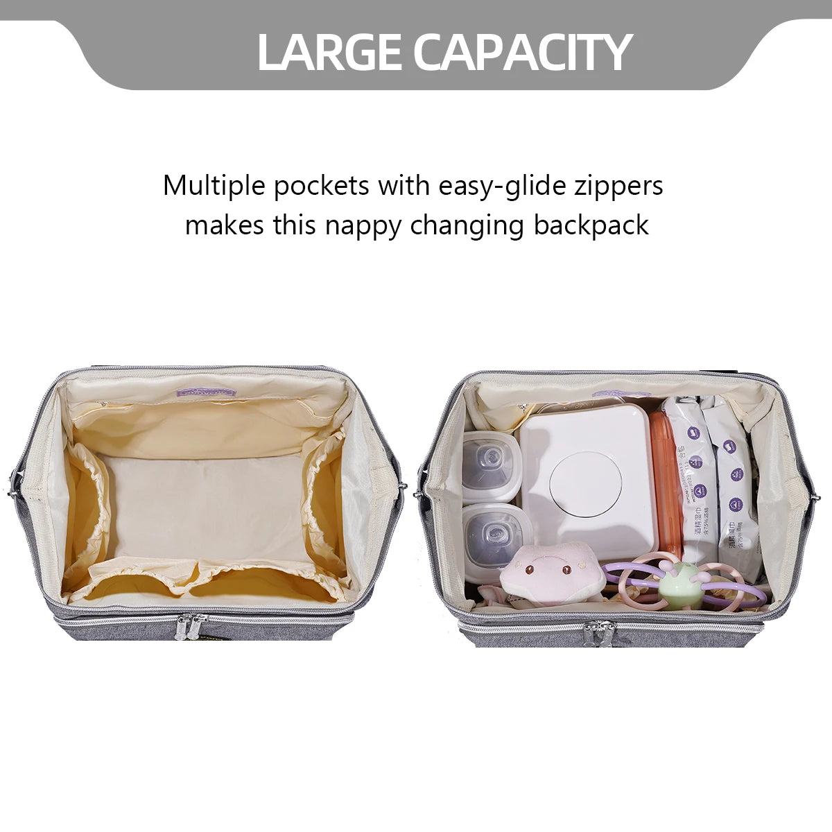 Sunveno Stylish Upgrade Diaper Bag Backpack Multifunction Travel Backpack Maternity Baby Changing Bags 20L Large Capacity