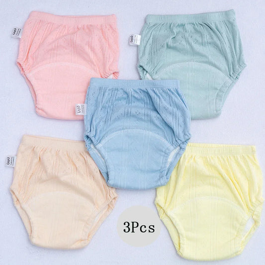 3 Pack Newborn Training Pants Cotton Washable Nappies