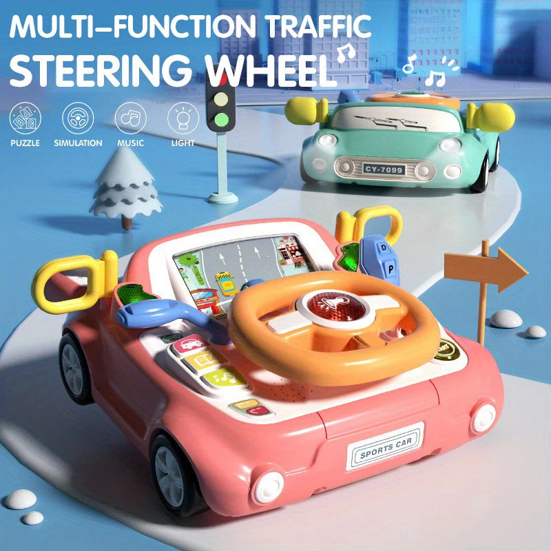 Baby Electric Driving Car Steering Wheel Toy 0 to 36 Months