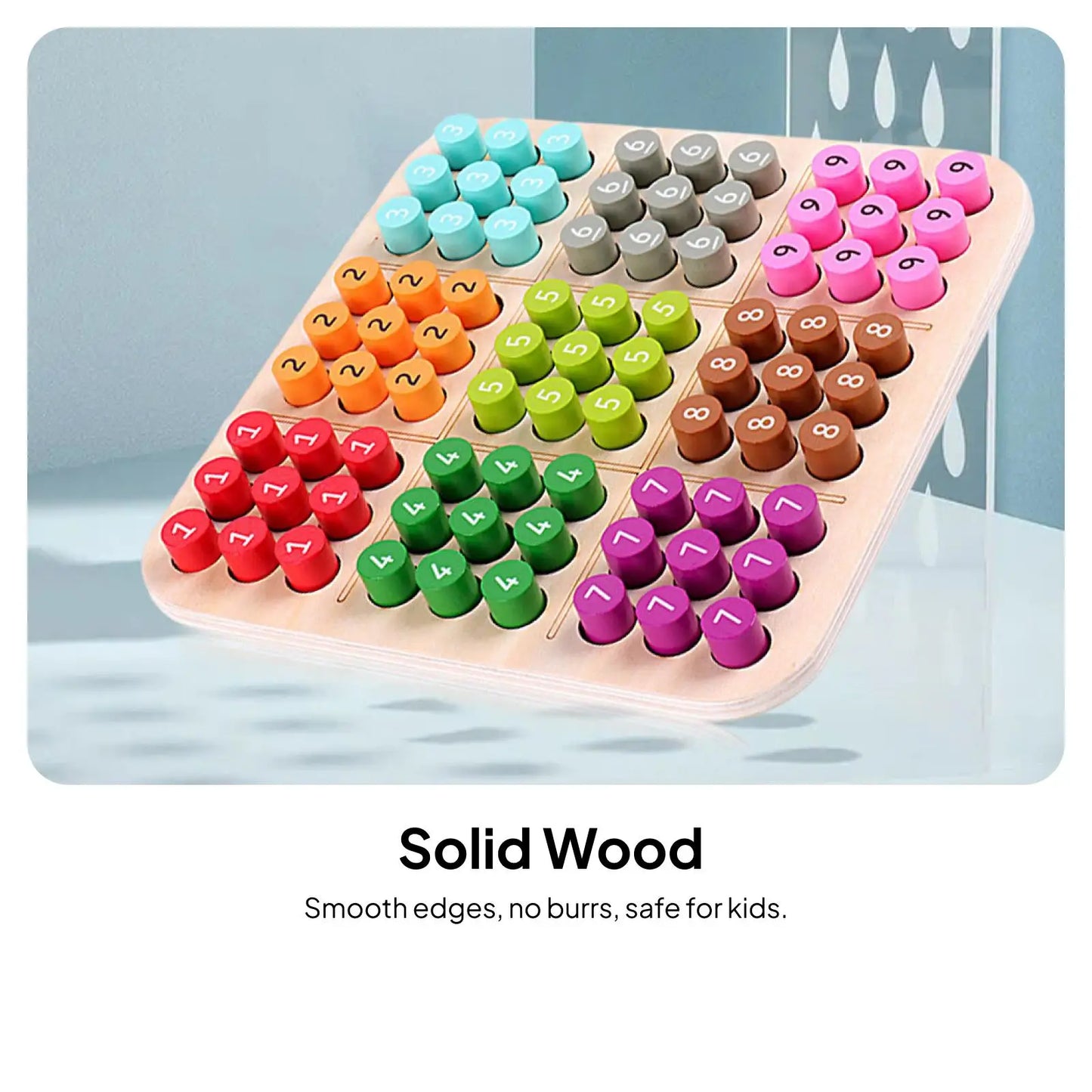 Wooden Sudoku Puzzles Board Game For Adults Brain Teasers