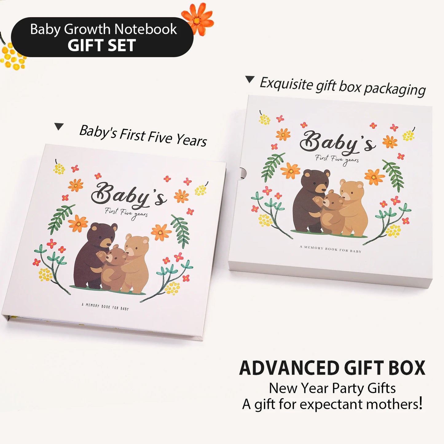 Baby Memory Book Photo Album DIY Pregnancy Diary Cute Animal Keepsake