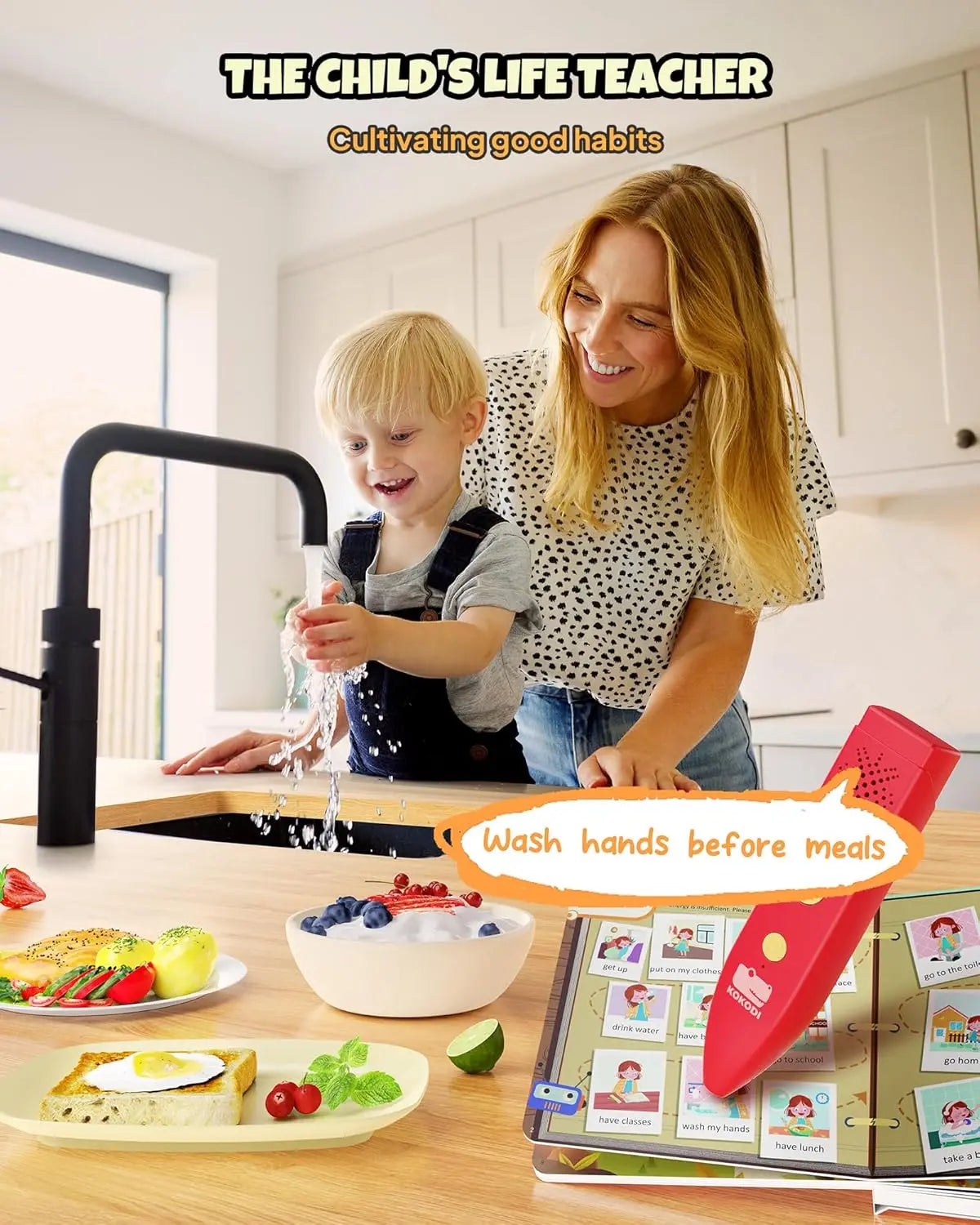 Talking Pen Books Sets Interactive Audio Sound Books Kids Learning Electronic Toys for Boys and Girls Autism Sensory Games