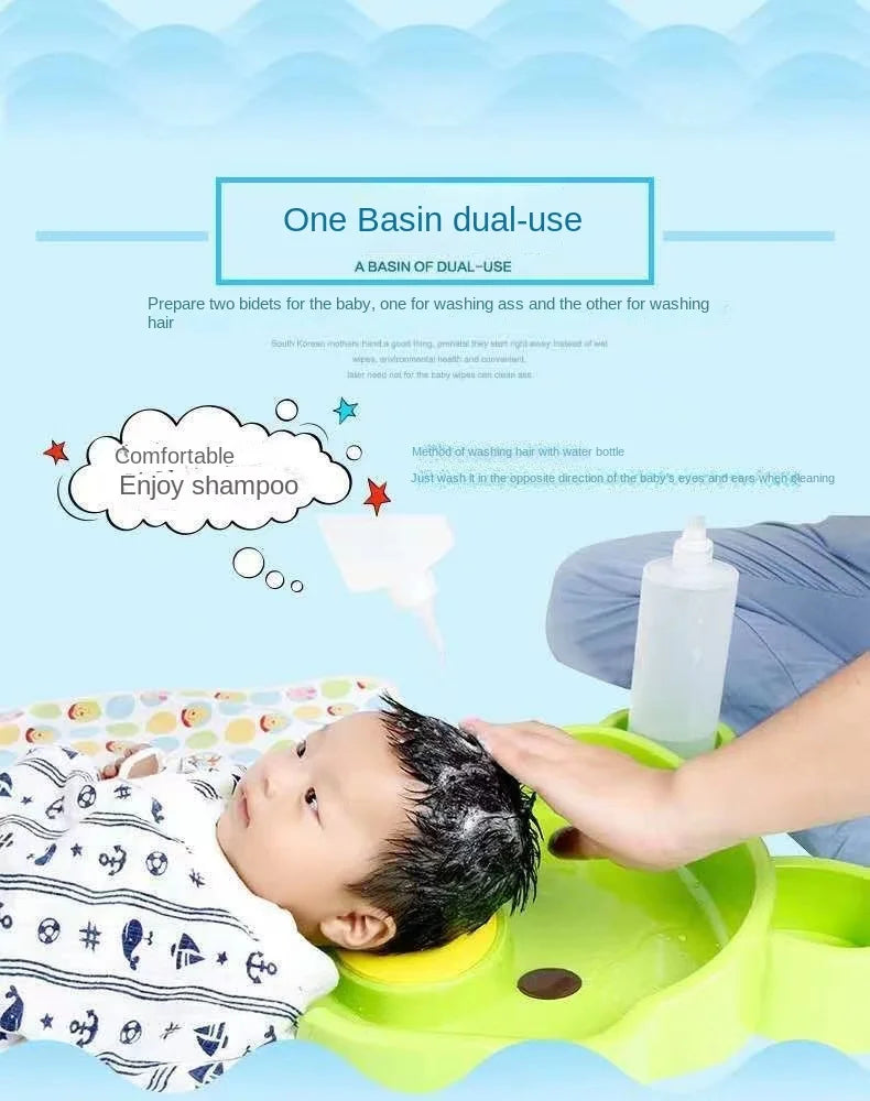 1pc Portable Baby Wash Tub Newborn Cute Animal Cartoon ABS Washing Basin Infants Bathing Head Bathtub