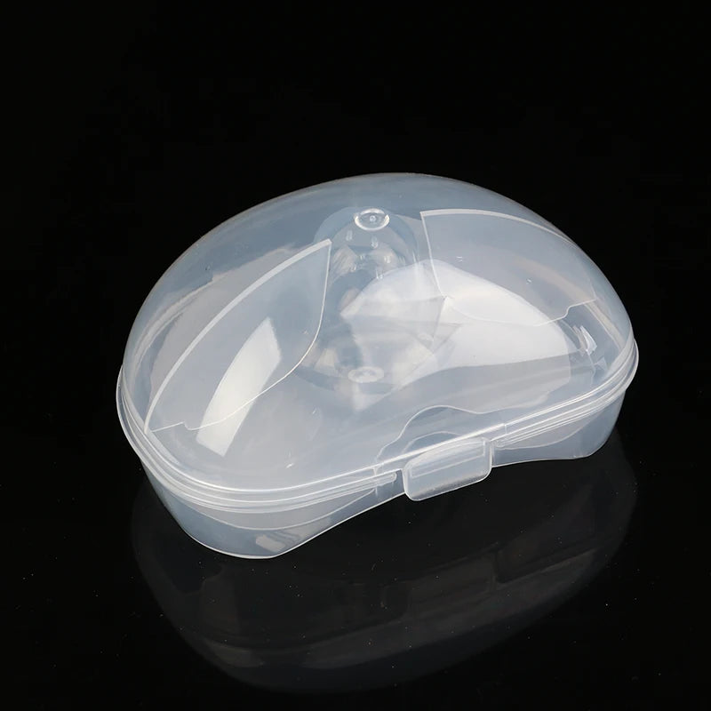 2 Pack Silicone Nipple Protectors For Breastfeeding Case