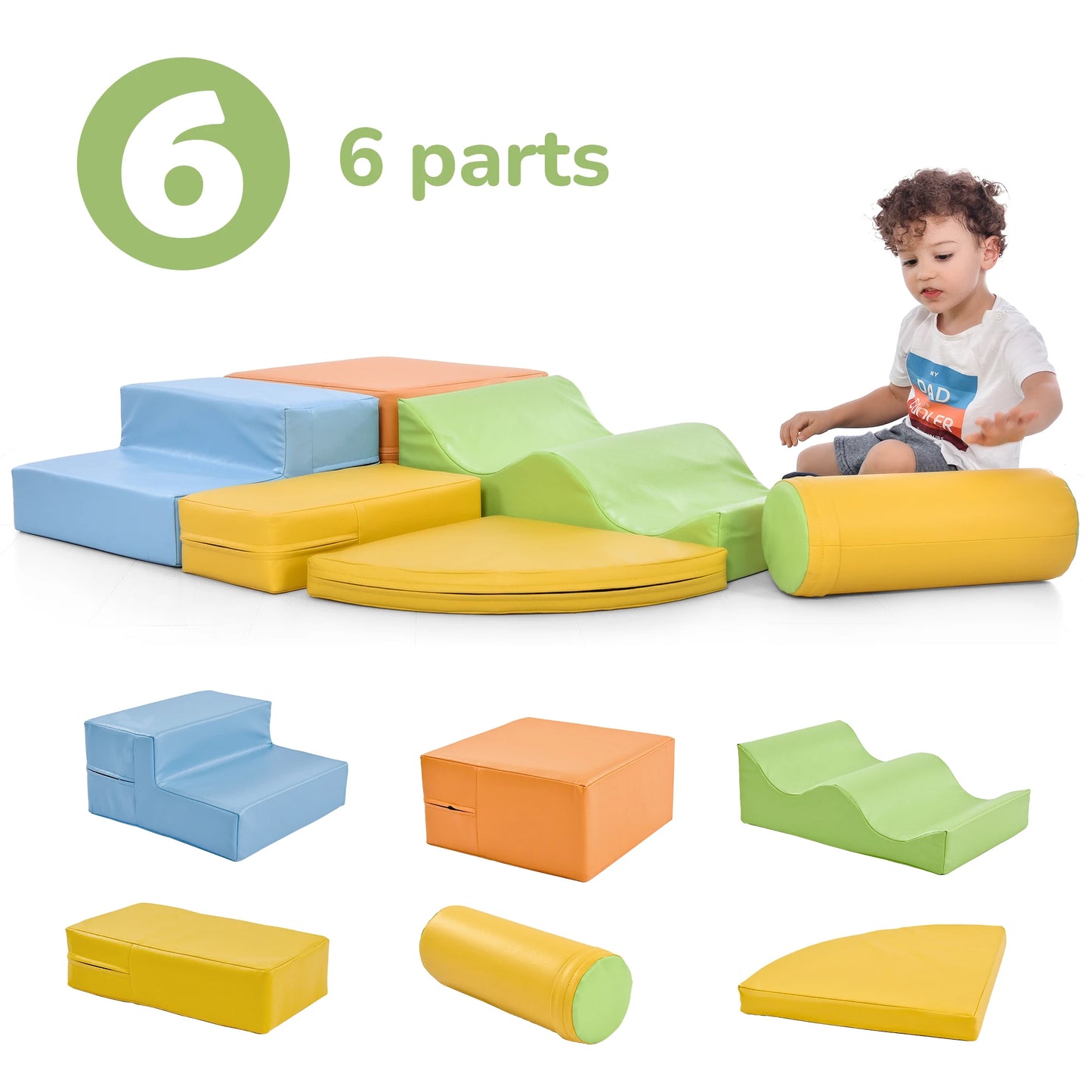 Six in One Climb Crawl Activity Play Set for Toddlers